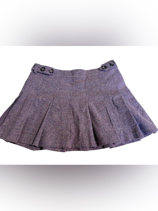 Aritzia Dresses & Skirts - Aritzia Talula Babaton Wool Blend Pleated Mini Skirt Purple Tweed Size 2